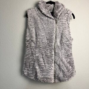 Patagonia Los Gatos High Pile Fleece Vest Gray Asymmetrical Zip 28225‎ Womens M